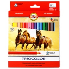 Карандаши цветные KOH-I-NOOR TRIOCOLOR 3145, 36цв, картон.упак. с подвесом
