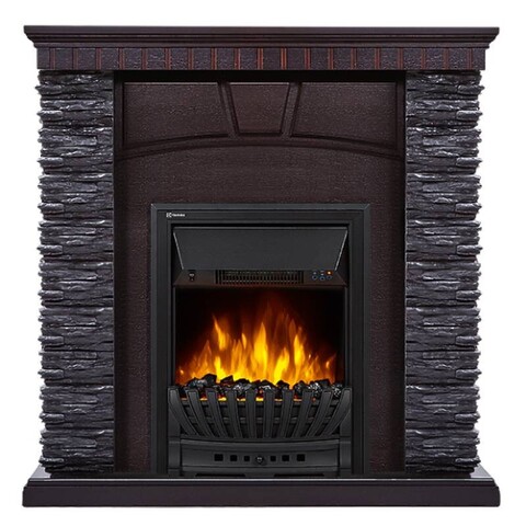 Портал Firelight Porto Classic камень черный шпон венге