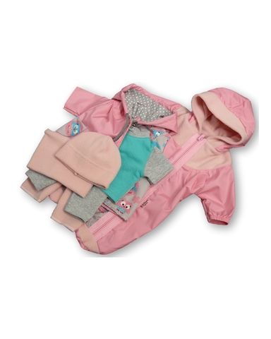 Большой прогулочный комплект - Розовый. Одежда для кукол, пупсов и мягких игрушек.
