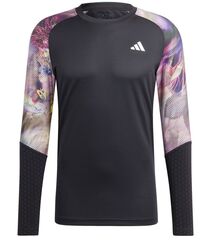 Теннисная футболка Adidas Melbourne Tennis Long Sleeve T-Shirt - multicolor/black