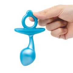 Голубая анальная пробка для массажа простаты Bulb Silicone Prostate Plug - 10,7 см. - 