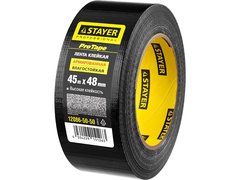 STAYER 48 мм, 45 м, черная, армированная лента, Professional (12086-50-50)
