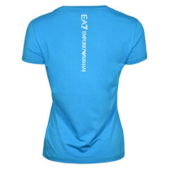 Женская теннисная футболка EA7 Woman Jersey T-Shirt - diva blue