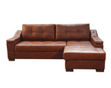 Угловой диван Макс П5 2д1я, натуральная кожа + кожзам