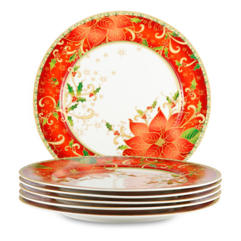 Набор тарелок обеденных 6шт 27см Lamart Palais Royal Рождественская звезда