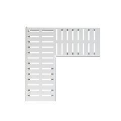 Решетка для дренажного углового желоба 100 мм, нержавеющая сталь, арт. ADZ-R322R AlcaPlast фото