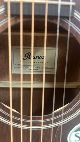 IBANEZ AW54CE-OPN электроакустическая гитара, цвет - натуральный
