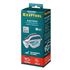 KRAFTOOL ASTRO, открытого типа, солнцезащитная линза с антибликовым покрытием, защитные очки с непрямой вентиляцией (11009)