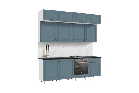 Кухня Престиж 2.4 м браш блю