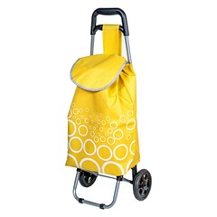 66-8-032 Сумка-тележка хозяйственная желтая, 92x35x28см, колёса D150мм, сталь (РемоКолор)