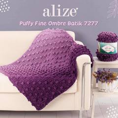 Пряжа Alize Puffy Fine Ombre Batik цвет 7277