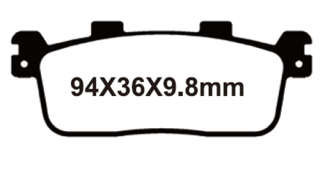 YL-F187 Тормозные колодки дисковые мото YONGLI Organic (FDB2254P)