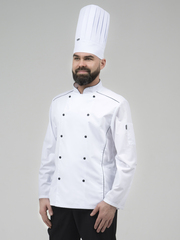 Мужской белый китель "Дрим" для повара и кондитера NVDesign