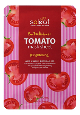 Тканевая маска для лица с экстрактом томата So Delicious Tomato Mask Sheet