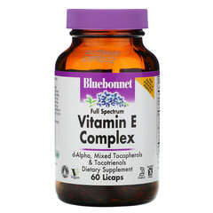 Bluebonnet Nutrition, Комплекс витамина Е, 60 капсул с жидкостью