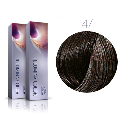 Wella Professional Illumina Color 4/ (Коричневый) - Стойкая крем-краска для волос