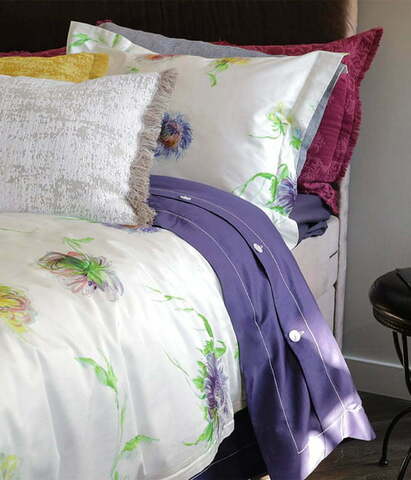 Постельное белье 2 спальное евро Decoflux Aster Blanc