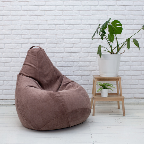 Груша S микровельвет (коричневая)