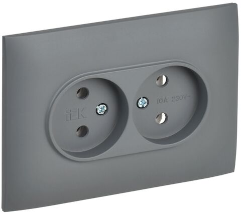 SKANDY Роз. 2-я без з/к/ш 10А в сб. SK-R10Gr сер. IEK