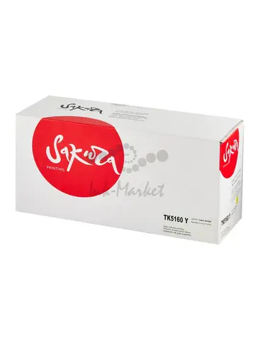 Картридж Sakura TK5160Y (1T02NTANL0) для Kyocera P7040, желтый, 16000 к.