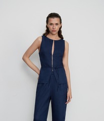 Vest AURA dark blue color