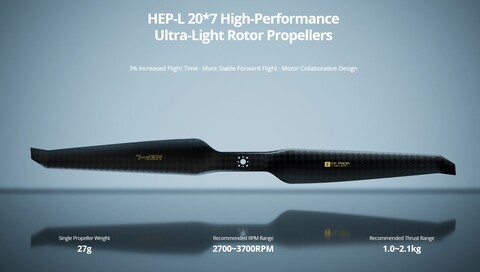 Пропеллер карбоновый HEP-L 20x7 T-Motor (пара)