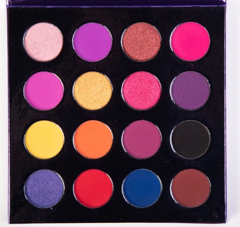 OG-DE7203 PRO PIGMENT PALETTE 3 Палетка пигментов 16 цветов для век (оттенки C1-C16)