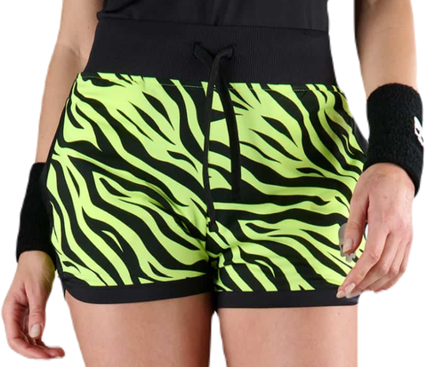 Женские теннисные шорты Hydrogen Tiger Tech Shorts - fluo yellow