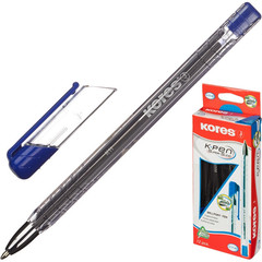 Ручка шариковая одноразовая Kores K11 синяя (толщина линии 0.7 мм)