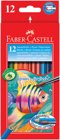Karandaş + fırça 12 rəng Faber Castell