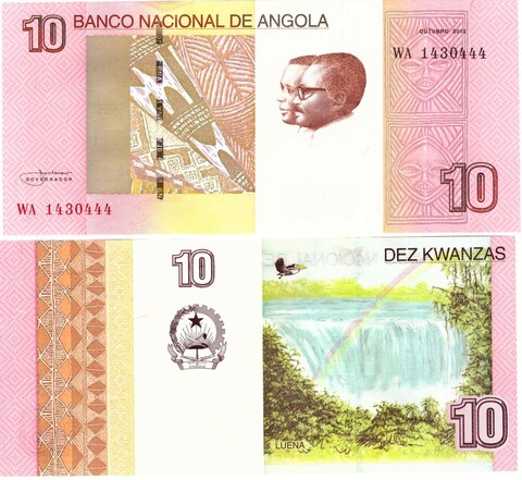 Банкнота Ангола 10 кванза 2012 WA1430444 UNC