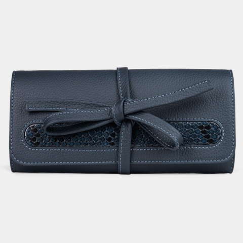 Чехол для ювелирных украшений Plier из кожи теленка, синего цвета