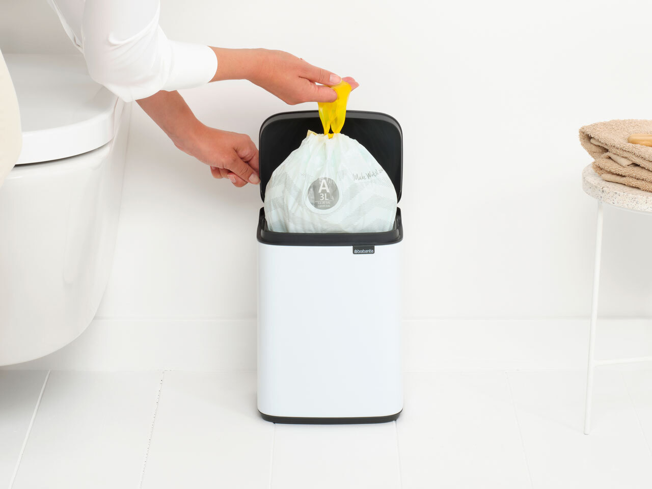 Мусорный бак Bo (4 л), Белый, арт. 222344 - фото 9