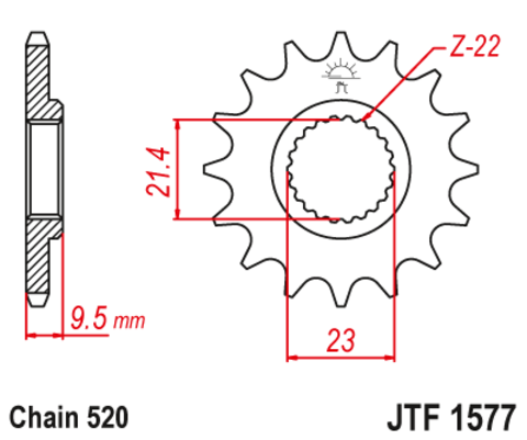 Звезда ведущая JTF1577-15