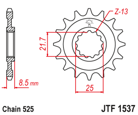 Звезда ведущая JTF1537-18