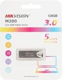 Флеш Диск Hikvision 128Gb M200 HS-USB-M200 128G U3 USB3.0 серебристый