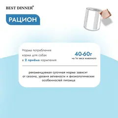 Best Dinner Vet Profi Renal корм для собак при заболеваниях почек (индейка) 340 гр