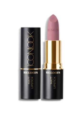 RELOUIS Помада губная матовая ICON LOOK тон:01 холодный светлый розовый