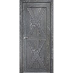 Купить Межкомнатная дверь шпон Лофт 4 дуб седой глухая