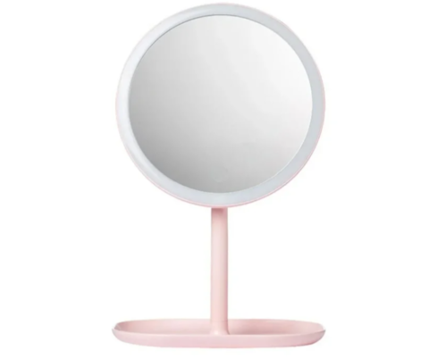 Зеркало косметическое настольное Jordan Judy LED Makeup Mirror (NV529) с подсветкой pink