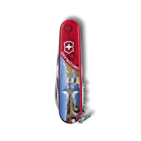 Нож Victorinox Climber Matterhorn, 91 мм, 14 функций, полупрозрачный красный (подар. упак.)