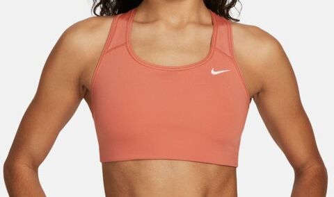 Бюстгальтер спортивный Nike Swoosh Bra Non Pad W - madder root/white