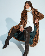 Шуба леопардовая