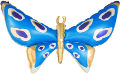 К Фигура 3D, Бабочка, Карнавальные крылья, Голубой, 45