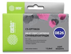 Картридж струйный Cactus CS-EPT0826 T0826 светло-пурпурный (13.8мл) для Epson Stylus Photo R270, 290, RX590