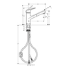 Hansgrohe Focus M43 71842000 Кухонный смеситель однорычажный, 150, с вытяжным изливом, 1jet хром
