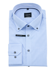 Рубашка  Venti Modern Fit 193275400-100 в клеточку Виши голубая