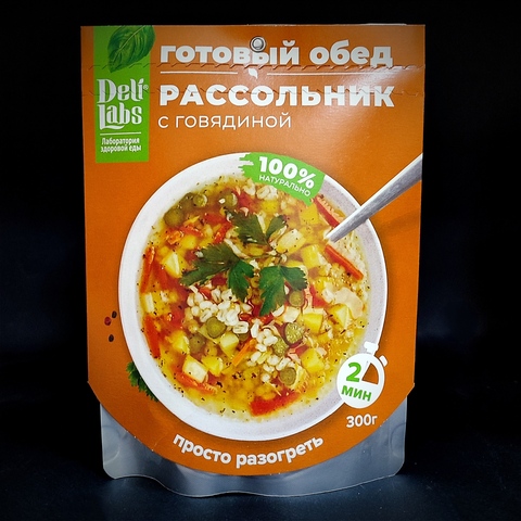 Рассольник с говядиной 300г.  Deli Labs