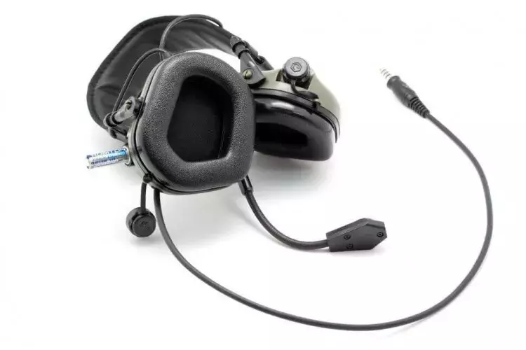 Наушники активные стрелковые Earmor ME5-BK-NOGEL c микрофоном и кабелем для тангенты 22-82 ДБ