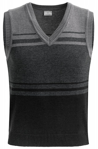Черно-серая жилетка в полоску STENSER